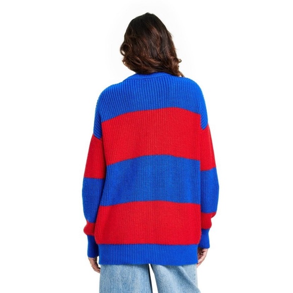 Cardigan En Laine Chiné Bleu Marine Gap - Taille M, Style Pea Coat Sans Col, Occasion Très Bon État